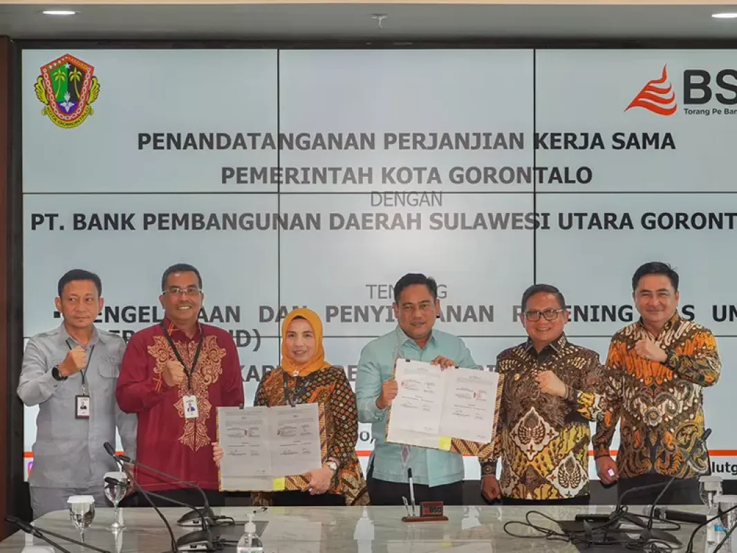 Bank SulutGo dan Pemerintah Kota Gorontalo Sepakat Kerjasama Pengelolaan Rekening Kas Umum Daerah (RKUD) dan Penerbitan Kartu Kredit Pemerintah
