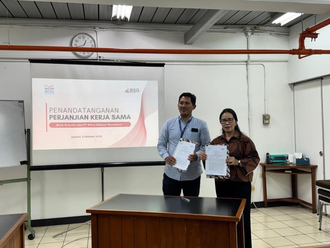 Bank SulutGo dan PT MEN Teken PKS, Permudah Pembayaran Pengadaan Barang/Jasa di TokoGramedia.com