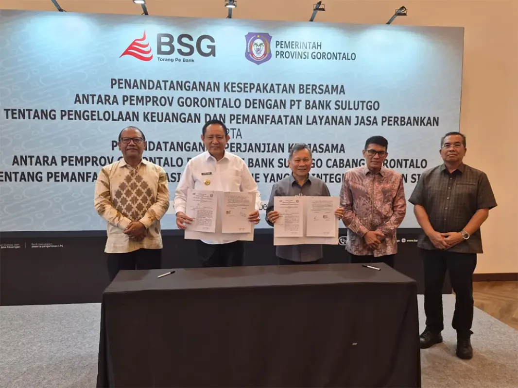 Bank SulutGo Jalin Kerjasama Strategis dengan Pemprov Gorontalo untuk Transformasi Digital Pengelolaan Keuangan Daerah
