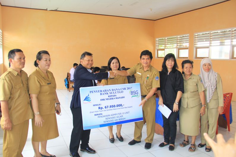 BSG serahkan CSR ke SMKN 4 Manado
