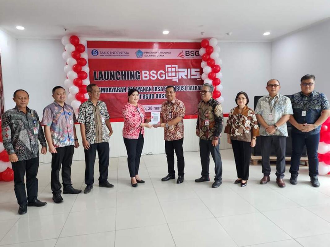 BSGqris Diluncurkan di RSUD ODSK Manado untuk Penerimaan Transaksi Retribusi Kesehatan