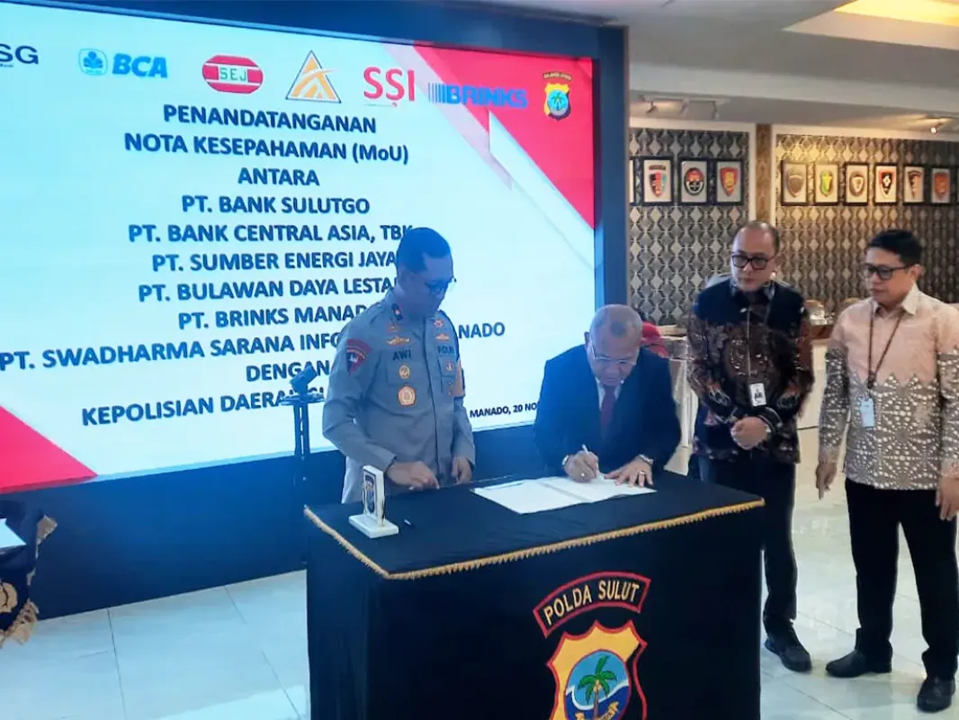Polda Sulut dan Bank SulutGo Perkuat Sinergi, Tandatangani MoU Pengamanan Layanan Perbankan